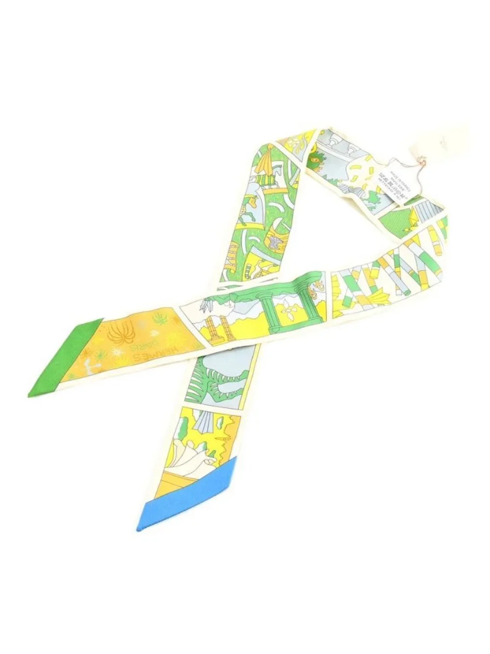 ★SOLD★ Hermes Scarf Twilly Scarves Yellow - Picture 1 of 7